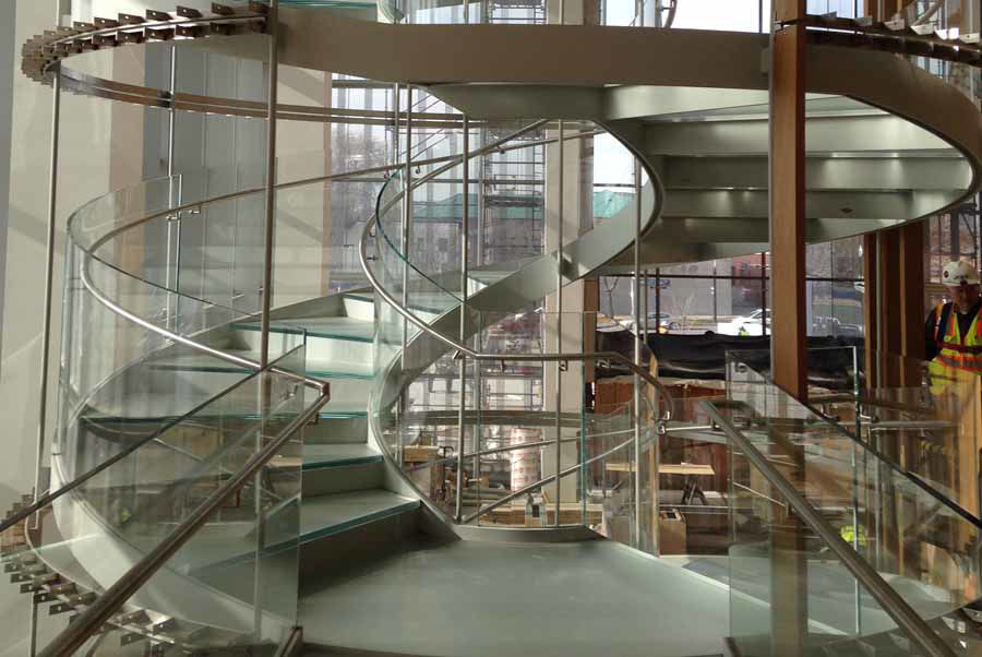 Utah District Courthouse Spiral Staircase Graces Cover of A2Z Manufacturing Magazine in June!